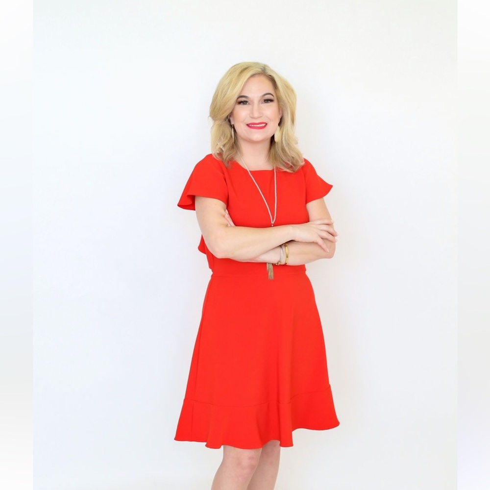 Dress, Poppy Red, Size 4